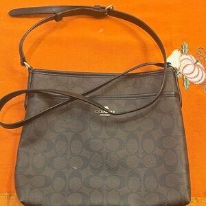 Coach Black Crossbody Bag with Signature Pattern